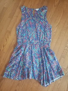 Splendid Size Large Terquoise Blue Colorful Sleeveless Knee Length Dress - Picture 1 of 8