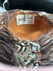 Jack McConnell Vintage Wool Rare Hat Covered with Pheasant Feathers 🪶 - Picture 1 of 8