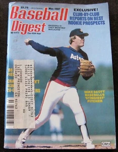 MARCH 1987 BASEBALL DIGEST HOUSTON ASTROS MIKE SCOTT ON THE COVER - Picture 1 of 1