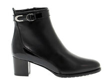 Botin tobillero PITTI LINEA 1154 de cuero negro - Zapatos Mujer