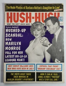Hush-Hush Dec 1960 Marilyn Monroe Errol Flynn Marlon Brando Sex Murder Cults - Imagen 1 de 13