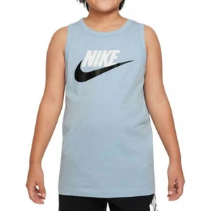 NWT Nike Sportswear Essential Tank Top Boys Sz L Blue Classic Fit Athleisure  - Picture 1 of 9