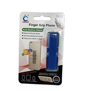 Smartphones Finger Grip Stand Strap Cell Phone Holder Adhesive Blue/Silver A03 - Picture 1 of 4