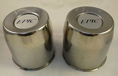 Juego de 2 tapas centrales de rueda Epic Wheels cromadas personalizadas Foto 1 de 4