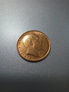 Half Sovereign 22 Carat Gold Coin 1907 Edward VII Very good condition. - Picture 1 of 3