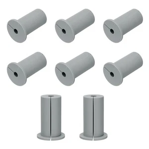 8Pcs Wall Grommets for Cables 1 Inch Cable with 7.5mm Hole, Silicone Grey - Afbeelding 1 van 6