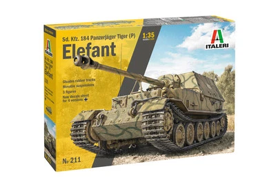 Modellino carro militare 1/35 Sd.Kfz.184 Panzerjager Tiger(P)Elefant ITALERI 211 - Immagine 1 di 4