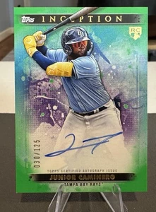 2024 Topps Inception- #BRES-JCA Junior Caminero (RC) Green Autograph 30/125 - Picture 1 of 7