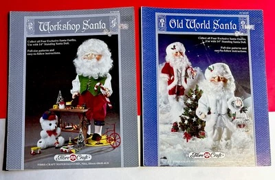 Old World Santa & Workshop Santa For 14” Doll Fibre Craft 258 & 259 Patterns - Image 1 of 3