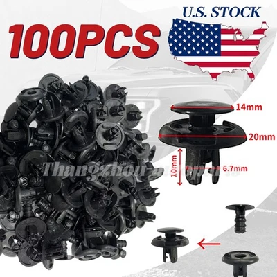 100Pcs Fender Liner Fastener Rivet Push Clips Retainer For Toyota Camry Corolla - Image 1 of 4