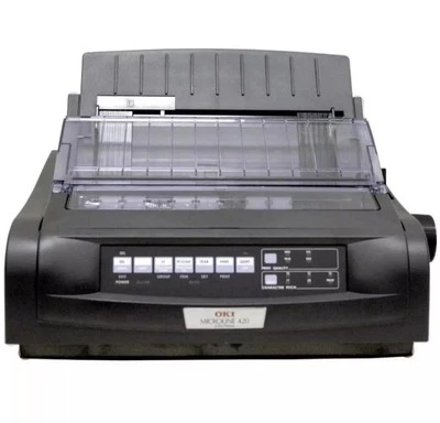 BRAND NEW BLACK Okidata OKI 420 Microline Printer - Image 1 of 4