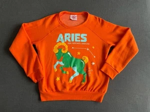 Anthropologie Aries ♈️ Horoscope Starsign Size XS Orange Sweater Jumper EUC - Picture 1 of 5