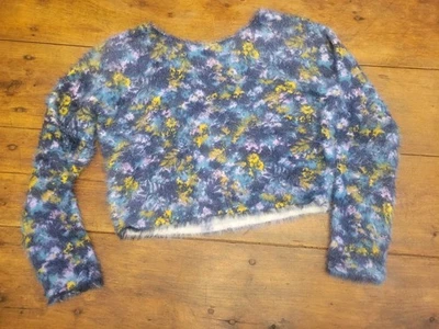 Suéter Pullover Pilcro Anthropologie Para Mujer Talla Pequeña Floral Difuso Corto Foto 1 de 4