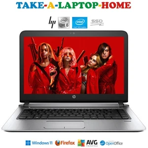 HP ProBook Windows11 Laptop Intel Core i5 HD 14.1" Silver Light Weight Slim Body - Picture 1 of 11