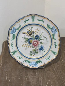 TRES BELLE ASSIETTE ANCIENNE EN FAIENCE DE NEVERS F.COTTARD - Bild 1 von 3