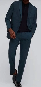 Kenneth Cole Reaction Men's Green Jacket Pants 2-Piece Suit Size 38R Pant 31/32 - Picture 1 of 7
