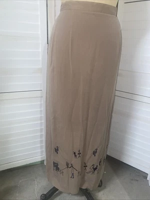 Maxi Falda Stonebridge Vintage Escoba Palo Talla XL Tencel Prairie BoHo Paris Foto 1 de 4