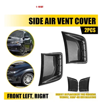 Cubierta de ventilación de aire para guardabarros lateral de fibra de carbono 2-20 piezas apta para Subaru Impreza WRX 2008-2014 Foto 1 de 4