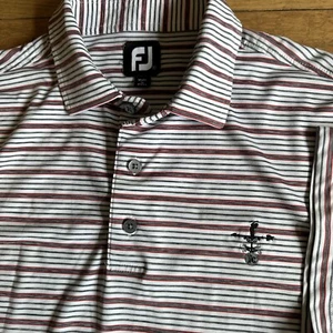 Foot Joy Men's Striped Size XL Polo Shirt Short Sleeve Performance Stretch Golf - Picture 1 of 9