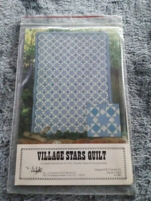 VTG (1981) New V.I.P. Crafts Quilt Pattern "VILLATE STARS QUILT" by Sandra Sigal - Image 1 of 3