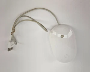 Apple A1152 White Mouse USB Wired Optical Mouse Genuine OEM - Picture 1 of 2