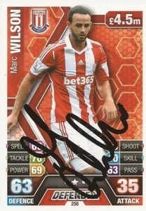 MARC WILSON * SIGNED STOKE 2013/2014 MATCH ATTAX TRADING CARD + COA - Bild 1 von 1