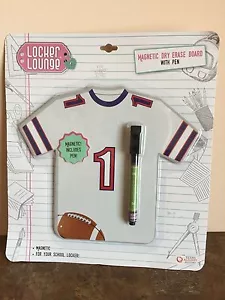 LOCKER LOUNGE DRY ERASE BOARD WITH PEN FOOTBALL JERSEY #1 MAGNETIC FOR LOCKER - Picture 1 of 3