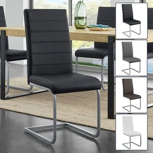 Esszimmerstuhl Freischwinger Schwingstuhl Küchenstuhl Esszimmer Set Juskys® - Bild 1 von 13