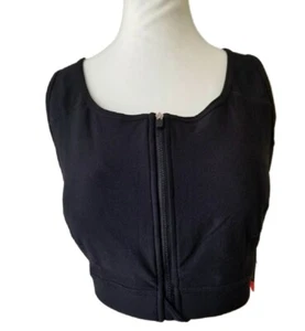 NWT Xersion Plus Size High Support Quick-Dry Lined Racerback Black Sport Bra 2X - Picture 1 of 5