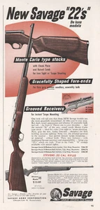 1955 Savage Arms print ad Stevens Model 15 .22 bolt action Rifle - Picture 1 of 2