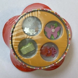 Flower Box of Embellishments Butterflies Ribbon Buttons Rhinestones craft kit - Picture 1 of 7