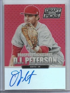 2013 Panini Prizm Draft Picks Red Prizm Parallel Auto D.J. Peterson /100 M's - Bild 1 von 1