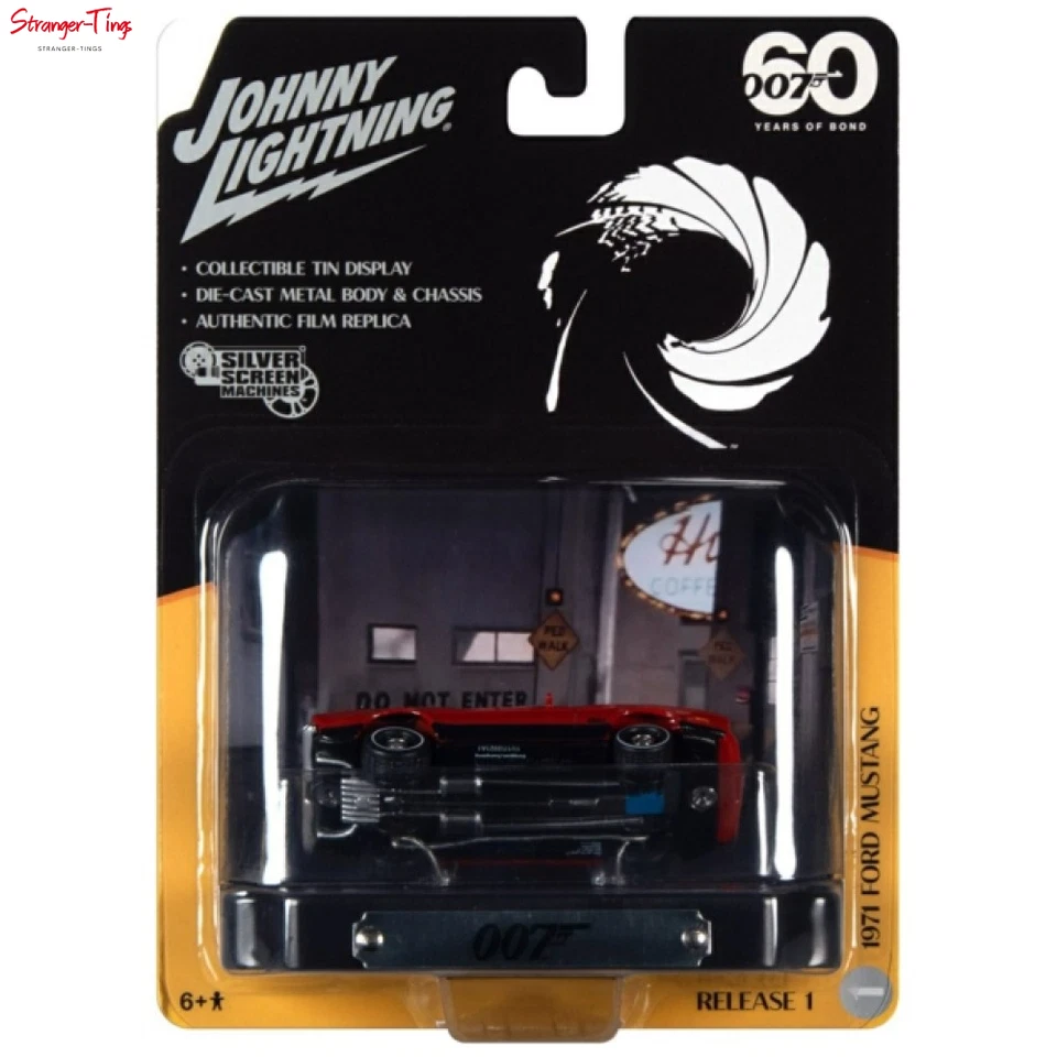 Johnny Lightning 1/64 SILVER SCREEN TIN JAMES BOND 1971 FORD MUSTANG  - Image 1 of 1