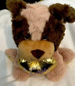 Animal Adventure Brown Plush Puppy Dog Gold Heart Stuffed You Always On My Mind - Picture 1 of 2