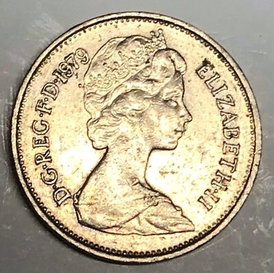 # C1278    GREAT BRITAIN     COIN,     FIVE  PENCE  1979 - Image 1 of 2