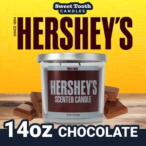 Hershey's Chocolate Duftkerze 14oz - 3 Docht Süßigkeiten Duft Glas Kerze - Bild 1 von 2