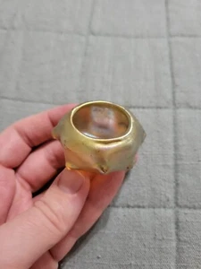 Antique Louis Comfort Tiffany Art Glass Salt with Pigtail Decoration - Picture 1 of 7