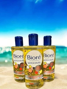 3 Pack Biore Witch Hazel Pore Clarifying Toner 8 fl oz Each2% Salicylic Acid NEW - Picture 1 of 3