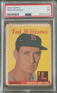 1958 TOPPS TED WILLIAMS #1 PSA 1 BOSTON RED SOX - Picture 1 of 2