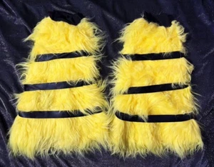 Y2K Cyber Bunny Clubwear  Rave Festival Neon Yellow Leg warmers OS - Picture 1 of 7