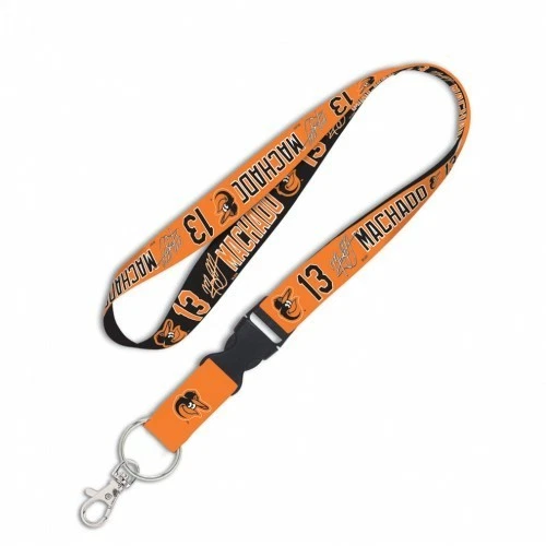 MANNY MACHADO BALTIMORE ORIOLES KEY CHAIN LANYARD DETACHABLE BUCKLE 1"W x 22"L - Image 1 of 1