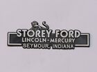 Vintage Storey Ford-LM Seymour indiana Plastic Dealer Badge Emblem Tag IL Trunk