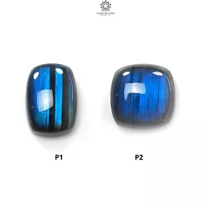 Untreated Blue Fire Labradorite Gemstone Cabochon Cushion Shapes 1pcs Set - Picture 1 of 9