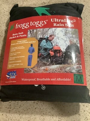 NEW Frogg Toggs Ultra Lite2 Rain Suit Green  PolyPropylene Size M - Image 1 of 2