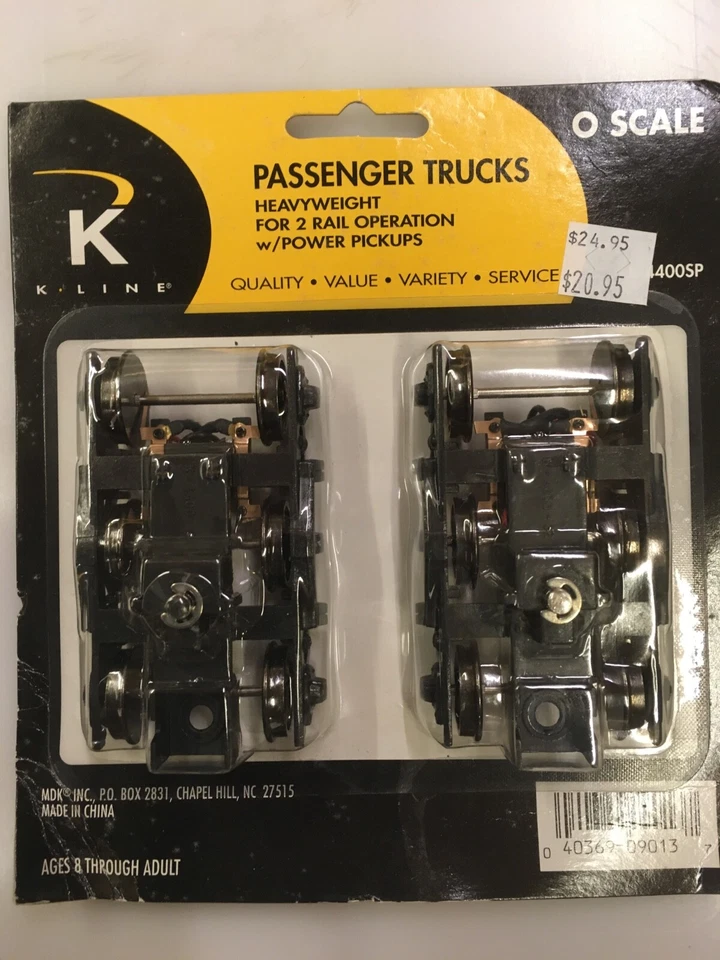 USA Spur 0 , 2 Leiter, K-Line Passenger trucks, 3 axles, Stromabnahme - Bild 1 von 1