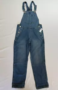 Gap Denim Slouchy Overalls Womens Small Blue Pockets Relaxed Bib $80 New NWT - Picture 1 of 9