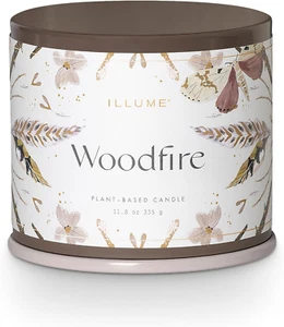 ILLUME Vanity Tin Candle, Woodfire, Signature 11.8 oz.