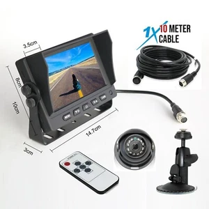 5"Car Monitor Metal 8Pin Connector+Eyeball Dome Rear View Camera For Caravan Rv - Picture 1 of 21