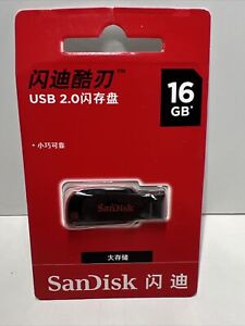 SanDisk 16GB Cruzer Blade Flash Drive Thumb Memory Stick USB 2.0 New Sealed