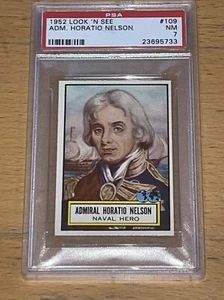 1952 Topps Look 'N See Admiral Horatio Nelson #109 PSA 7 NM - Bild 1 von 2